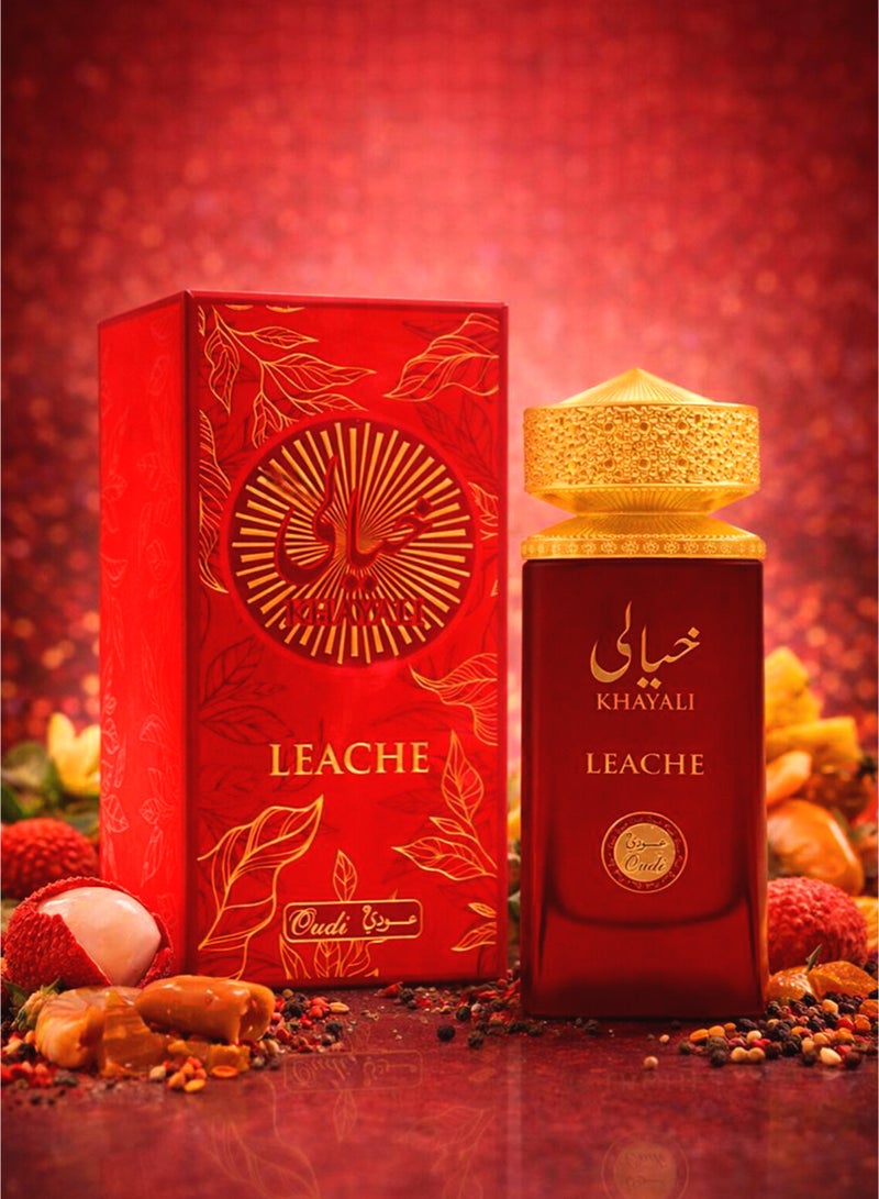 OUDI Elegant Unisex Eau De Parfum Oudi Khayali Leache 100ml | Long Lasting perfume for Men & Women with Fresh Sweet Fruity & Caramel Notes | Best Unisex Eau De Parfum - Image 1